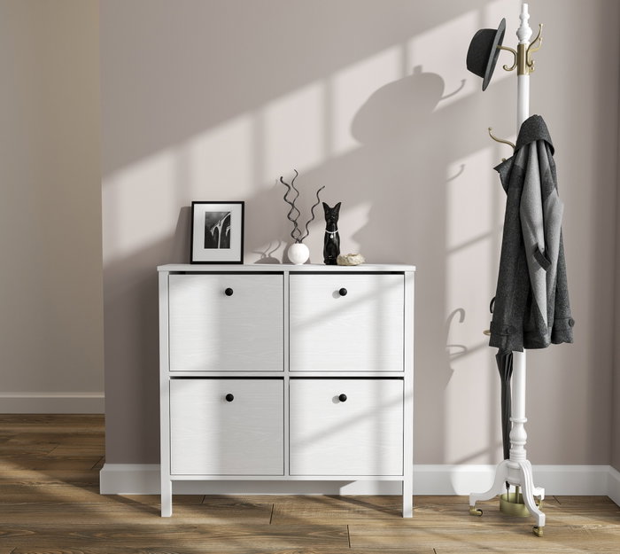 Hanah Home Armario para Zapatos Madera y Blanco